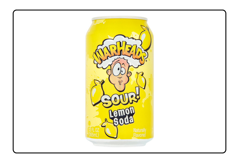 Warheads - Sour Fruity Soda with Classic Flavor Lemon 355ml x 12 Cans