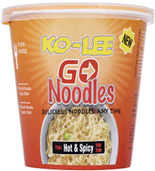 Ko-Lee Hot & Spicy Go Noodles - Pack of 6 (65g each)