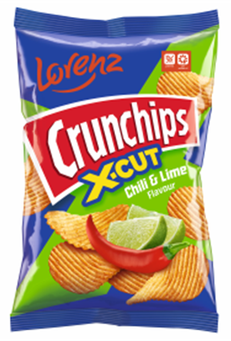 Lorenz Crunch-Chips X-Cut Chilli & Lime 130g X 10