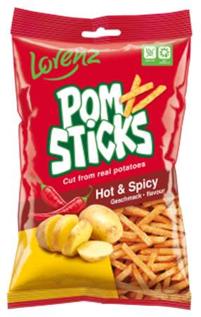 Lorenz Pomsticks Hot & Spicy 85g X 14