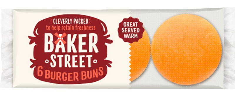 Baker Street 6 Plain Burger Buns 8 pack
